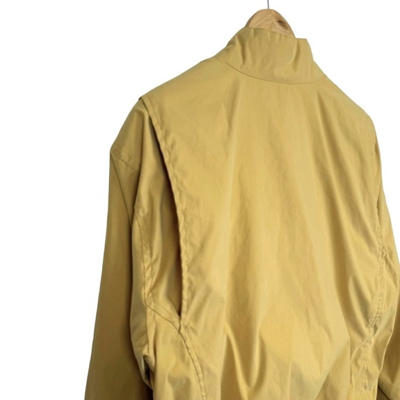 Antigua Women's Golf Jacket Windbreaker Large Yellow Half Zip Pockets Outdoors - Picture 8 of 12